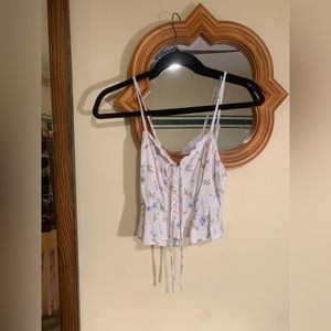 Forever 21 white and blue tank top blouse